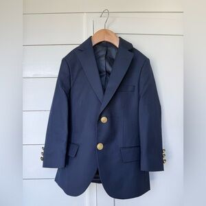 Elegant Navy Kids Blazer with Gold Accents